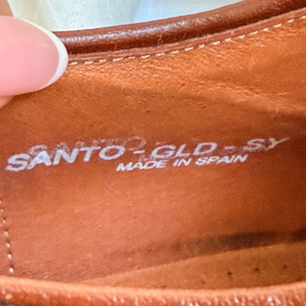Sandro Moscoloni Split Toe Oxford 9.5 Brown Leather Dress Shoes SANTO-GLD-SY